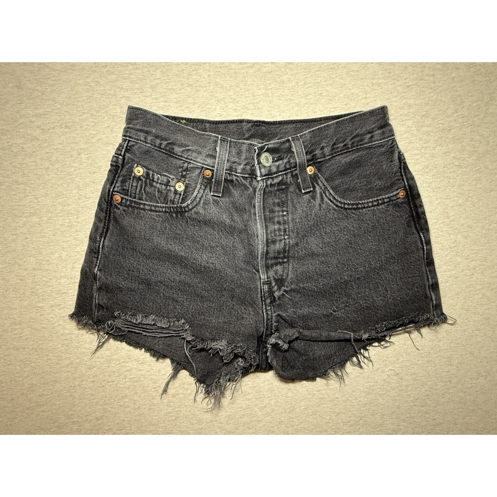 Levi's 501 Premium XX Woman's Black Cutoff Shorts Size 25